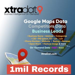 XtraDat 1mil GMB leads Google Maps scraper service