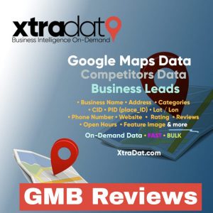 XtraDat 2k GMB Reviews Google Maps scraper service