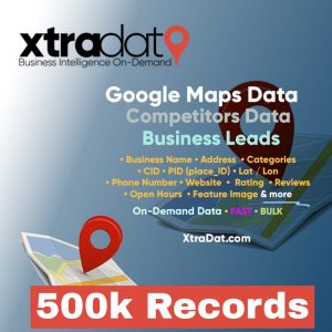 XtraDat 500k GMB leads Google Maps scraper service