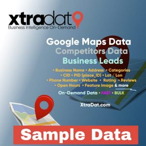 XtraDat Free Sample GMB Leads Google Maps scraper service